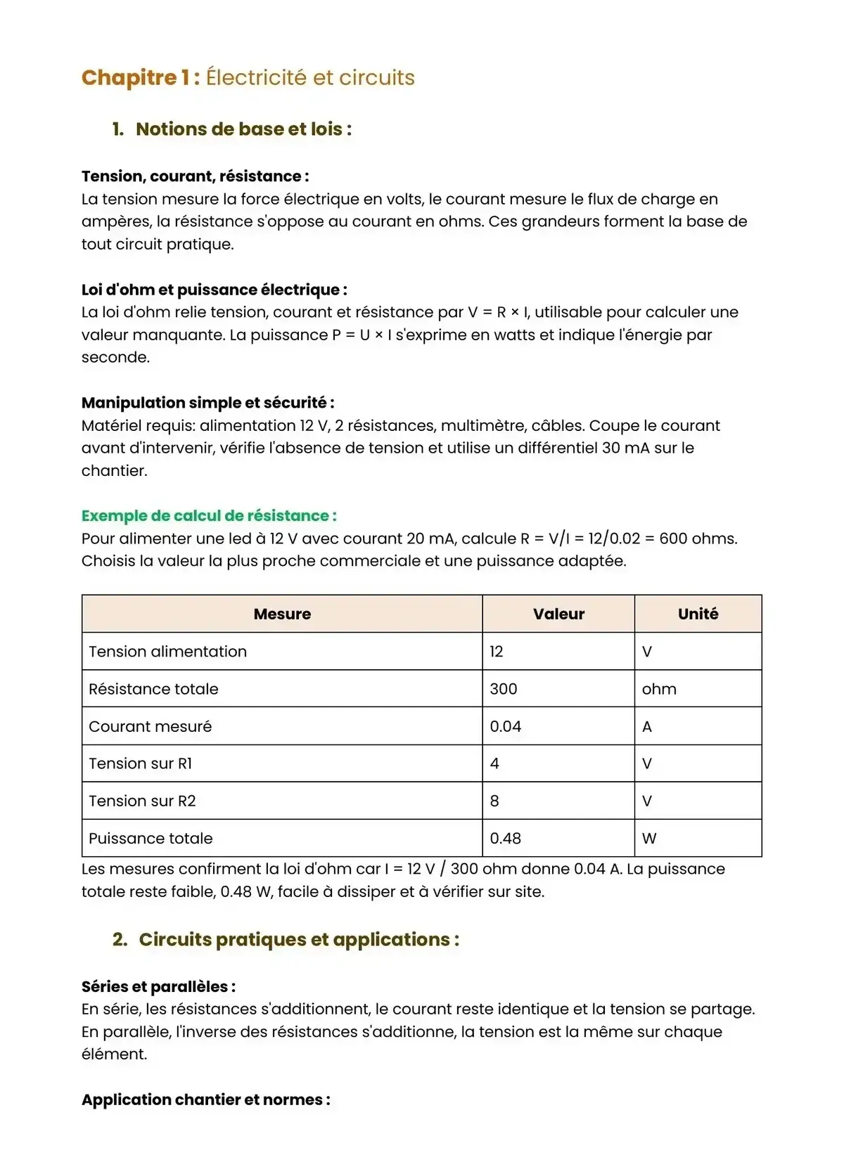 Example Fiche de Révision Bac Pro TCB